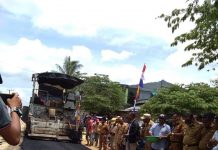 Sebelum Digunakan untuk Jalan Ring Road, Rajiun Uji Coba Aspal Hot Mix di Tiworo