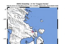 Gempa Bumi Berkekuatan 2,5 Guncang Moramo