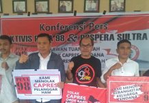 Aktivis 98 Sultra dan Pospera Tolak Capres Tuan Tanah dan Dari Keluarga Cendana