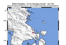 Sesar Aktif Kembali, Gempa Bumi Guncang Kendari