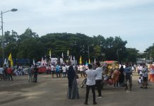 Gunakan Panggung Mobil Tronton, Pendukung Prabowo-Sandi Gelar Kampanye di MTQ Kendari