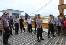 Kapolres Buton Pantau Pos Pengamanan dan Pelabuhan Penyeberangan