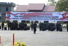 Polda Sultra Kembali Kirim 102 Personil Brimob ke Papua