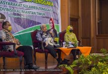 Hadiri Ritual Kendi Nusantara di IKN, Gubernur Silaturahmi dengan Warga Sultra di Kaltim