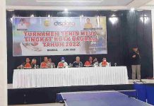 Dispora Gelar Turnamen Tenis Meja Tingkat Kota Baubau