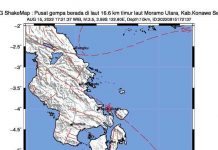 Moramo Utara di Guncang Gempa Bumi Berkekuatan 3.5 Magnitudo