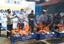 Bea Cukai Kendari Musnahkan Ratusan Batang Rokok dan Minum Ilegal