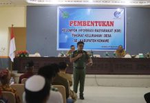 Kadis Kominfo Sultra Hadir Sebagai Narasumber Pembentukan KIM di Konawe