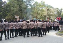 500 Personil Gabungan Kawal Aksi Unras Peringatan Tiga Tahun Penembakan Randi-Yusuf