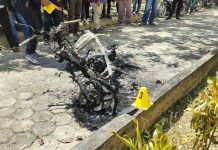 Motor Yamaha Mio Milik Mahasiswa Fakultas Teknik UHO Hangus Terbakar