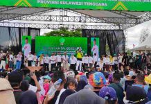 Jalan Santai HKTI di Baubau, Empat Warga Raih Hadiah Umrah