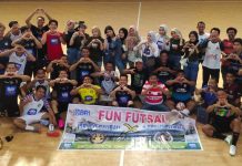 Fun Futsal, PWI Baubau dan BRI Rawat Kekompakan