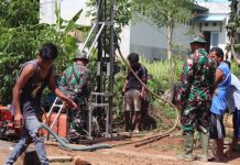 Satgas TMMD Kodim 1429/Butur Bangun Sumur Bor