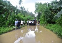 Jalan Poros Wabula Tergenang, Bupati Buton Perintahkan Dinas PUPR Lakukan Perbaikan